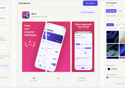 Screenshot Otter Design Dashboard