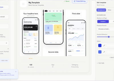 Screenshot Otter Design Dashboard